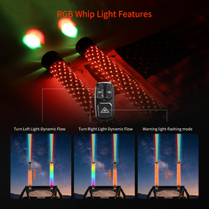 Antennes <span class=keywords><strong>LED</strong></span> Laser Bicolores 2 Pouces Sky Beam Fat pour Moto Can-Am 12V 1ft 2ft 3ft Kemi Moto <span class=keywords><strong>LED</strong></span> Whip Laser Lights RZR - Product Image 5