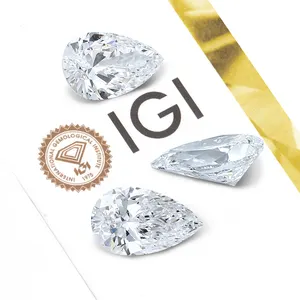 도매 패션 IGI GIA 다이아몬드 배 0.5ctD VS1 약혼 반지 HPT 느슨한 실험실에서 자란 다이아몬드 가격 천연