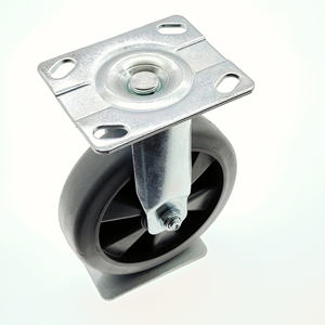 Mittelt schwerlast elastisch thermoplastik gummi 4 zoll 5 zoll rollen starr fixiert kugellager draht schutzgeländer TPR-Radrollen - Product Image 3