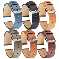 Bracelet de montre connectée en cuir véritable de luxe OEM personnalisé, souple et respirant, avec fermoir en acier inoxydable et boucle ardillon, vente en gros directe usine