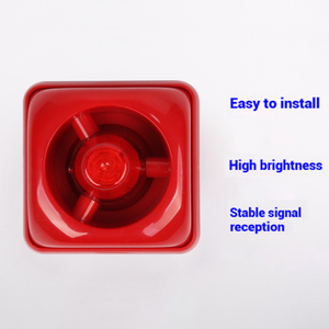 Sirena de Alarma contra Incendios de Material ABS Duradero, DC9-15v, Indicador de Sirena con Luz Estroboscópica Roja Atractiva de 100dB - Product Image 3