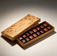 Meistverkaufte Luxus-Leere Schokoladen-Präsentationsboxen mit Klarsichtfenster Hochzeits-Schokoladenpralinen-Geschenkbox Schokoladenriegel-Trüffelbox