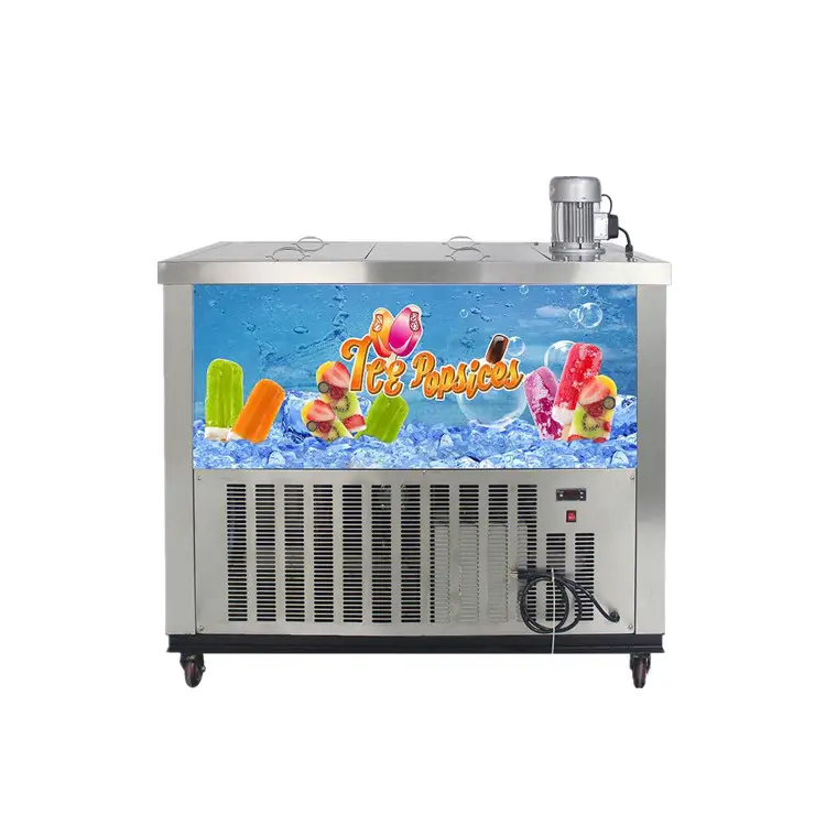 Machine à sucettes glacées professionnelle, 6000 pièces/jour, avec deux moules