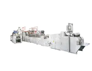 NANJIANG WFD-450 Fully Automatic Sheet Fed Square Bottom khaki paper bag machine With Handle Speed 50-70bags/min
