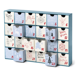 Boîte de <span class=keywords><strong>calendrier</strong></span> de l'Avent personnalisée en usine, 24 compartiments, vide, pour emballage de <span class=keywords><strong>calendrier</strong></span> de Noël, <span class=keywords><strong>calendrier</strong></span> de compte à rebours coulissant - Product Image 1