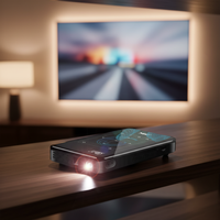 Mini projecteur DLP ultra portable P09 II Android 14 WiFi, projecteur de poche pour les voyages et les affaires, idéal pour les présentations et les cadeaux