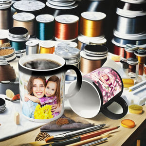 أكواب سيراميك بورسلين بالجملة سعة 11 أونصة، تصميم مخصص بألوان كاملة قابلة للطباعة، كوب سحري متغير اللون سعة 350 مل، آمن للطعام - Product Image 3