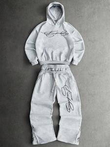<span class=keywords><strong>Tute</strong></span> da <span class=keywords><strong>uomo</strong></span> con Logo personalizzato stampate in due pezzi pesanti in pile Tech <span class=keywords><strong>tute</strong></span> sportive Private Label - Product Image 4