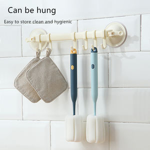 Cepillo de limpieza de botellas con mango largo y cabezal de esponja giratorio 360 grados, nuevo diseño, venta al por mayor - Product Image 4