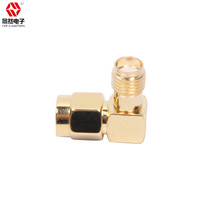Connecteurs coaxiaux RF à angle droit plaqués or 50 ohms, adaptateur de haute qualité à visser, certifié ROHS, 500 cycles