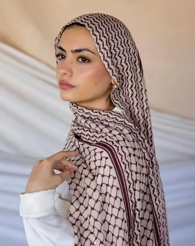 Modale Hijab Katoenen Viscose Modal Ademend Geweven Modale Katoenen Hijab Met Print