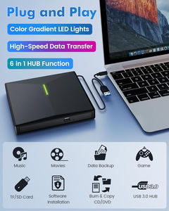 El más nuevo EPro ultrafino portátil USB 3,0 POP-UP EDD26 externo DVD-Rw <span class=keywords><strong>CD</strong></span> unidad regrabable ODD y HDD dispositivo Plug and Play Usb Hubs - Product Image 6