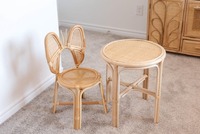 Prix d'usine! Chaise d'enfant en osier de rotin de qualité spéciale Butterfly Toddler Mobilier pour enfants et accessoire de photographie