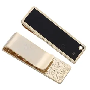 high quality hot sell classic gold silver black metal money clip