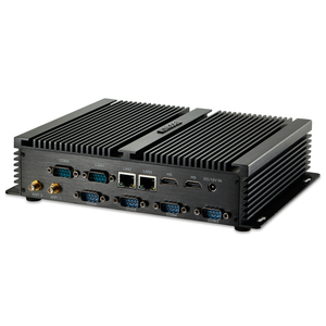 Mini computadora de escritorio sin ventilador de stock de EE. UU., <span class=keywords><strong>CPU</strong></span> Core <span class=keywords><strong>i7</strong></span>, GB RAM 8/128GB SSD, 2xNICs, 2xHD, 6xCOM RS232, PC industrial - Product Image 3