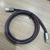 Cable USB PINYI en Stock, Cable USB-Micro con Textura de Mezclilla, Cable USB Trenzado de Mezclilla para Teléfono, Cámara, Altavoces, Unidades GPS