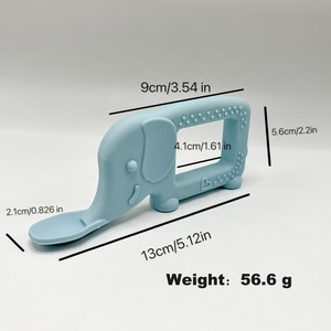 NEWEVER Nuovo Stile Cucchiaio Massaggiagengive in Silicone Senza BPA a Forma di Coccodrillo, Utensili per lo Svezzamento Guidato dal Bambino, Cucchiaio per Neonati Fase 1, 7-36 Mesi - Product Image 3