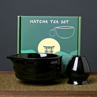 Bol à Matcha Chawan en céramique personnalisé et ensemble porte-fouet Ensemble Matcha essentiel japonais avec boîte cadeau Chawan en céramique