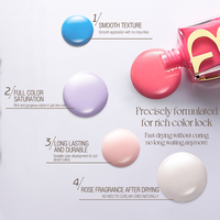 GULAURI Vernis à Ongles Longue Durée Séchage à l'Air Vernis à Ongles Pas Besoin de Durcir Texture Lisse Après Séchage Au Parfum De Rose