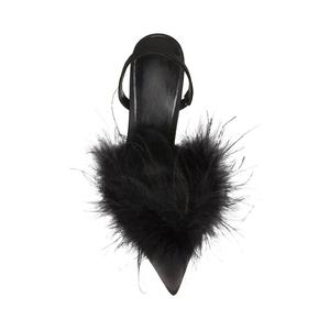 Décolleté con tacco alto da donna scarpe tinta unita punta a punta Slingback sottili <span class=keywords><strong>tacchi</strong></span> alti <span class=keywords><strong>piume</strong></span> Plus SIze scarpe di lusso - Product Image 5