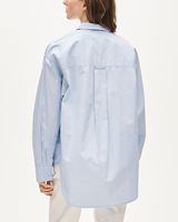 Chemises à manches longues amples et unies pour femmes, style décontracté, en coton, avec col boutonné, vente en gros personnalisée