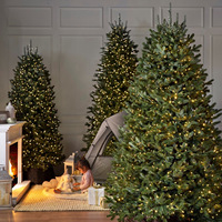 Nouveaux ornements de sapin de Noël en pin de haute qualité, grand modèle, avec 500 à 1000 lumières LED, décoration écologique pour intérieur, à poser au sol
