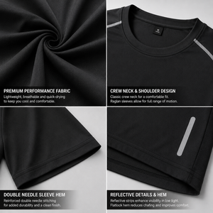 Camiseta Deportiva Personalizada para Hombre, de Secado Rápido, Absorbe la Humedad, Ropa Atlética, Fabricante OEM ODM - Product Image 3