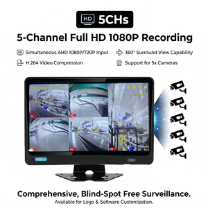 เครื่องบันทึกภาพเคลื่อนไหวอัจฉริยะ 5CHs 4G LTE 1080P พร้อมระบบ ADAS DMS BSD ควบคุมระยะไกล โหมดจอดรถ 24 ชั่วโมง ระบบคลาวด์ CMSV6 สำหรับการจัดการกลุ่มรถ - Product Image 4