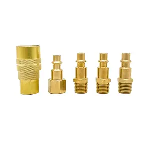 5pcs 1/4" NPT Universal Pneumatic Quick Coupler Set Kit For Air Hose Connect