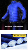 Manteau d'hiver pour femmes, léger, chaud, plume de canard, Logo personnalisé, en Nylon, noir, à capuche, à bulles, doudoune pour hommes