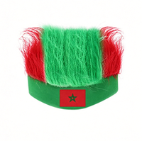 Perruque bandeau drapeau allemand, perruque synthétique colorée aux couleurs du drapeau national, casquette perruque pour supporters de football, idéale pour les événements sportifs et les fêtes.