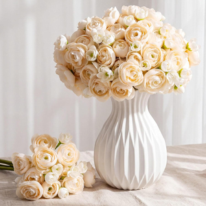 6 pièces <span class=keywords><strong>de</strong></span> fleurs artificielles <span class=keywords><strong>de</strong></span> ranunculus, <span class=keywords><strong>pivoines</strong></span> en soie ultra-réalistes pour bouquets DIY, centres <span class=keywords><strong>de</strong></span> table <span class=keywords><strong>de</strong></span> mariage et décorations intérieures - Product Image 3