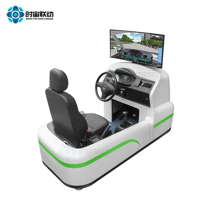 कार ड्राइविंग सिम्युलेटर वास्तविक दृश्य कार प्रशिक्षण ड्राइविंग स्कूल स्वीकृति उपकरण प्रशिक्षण मशीन बड़ी स्क्रीन अभ्यास कार का आनंद लें