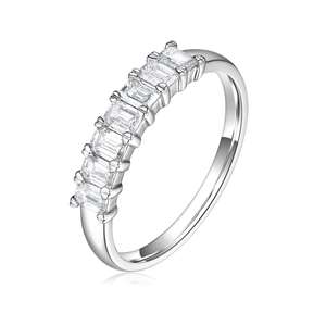 Bague en argent naturel de qualité supérieure avec 7 diamants taillés pour femme, bijoux de fiançailles et de mariage, disponible au prix indiqué en Inde - Product Image 2