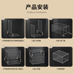 กล่องเก็บของพลาสติกใสพับได้ทรงสี่เหลี่ยม ผลิตด้วยวิธีฉีดขึ้นรูป ทันสมัย สำหรับใส่รองเท้า ตกแต่งบ้าน วางซ้อนกันได้ MOQ ต่ำ - Product Image 2
