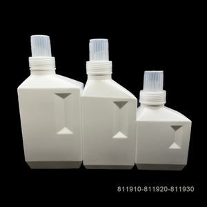 400ml 600ml 1L 흰색 사각형 빈 HDPE 플라스틱 세탁 세제 액체 병