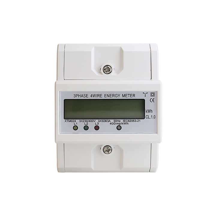 Din Rail 3 Phase 4 Wire Electronic Watt Power Consumption Energy Meter ...