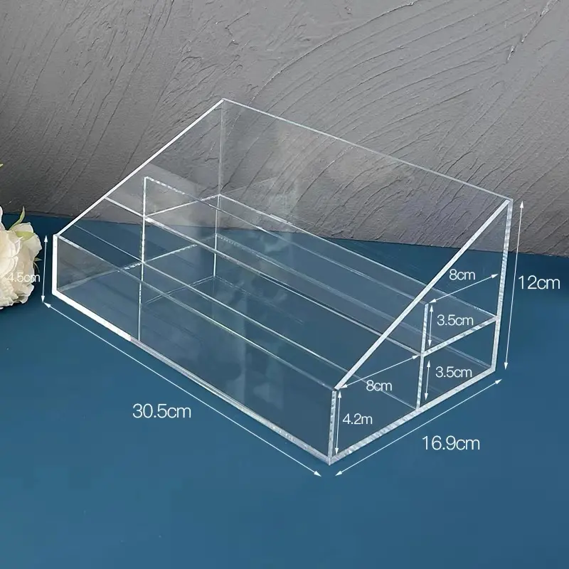 Acrylic Countertop Cosmetic Display Stand for Makeup Display Racks Clear Acrylic Display Holder