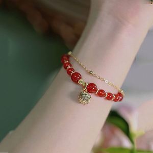 Fashion Imitation Jade Bell Layers <b>Bracelet</b> Natural Crystal Gemstone <b>Beads</b> <b>Gold</b> Handmade Lucky <b>Bracelet</b> for Women - Product Image 4