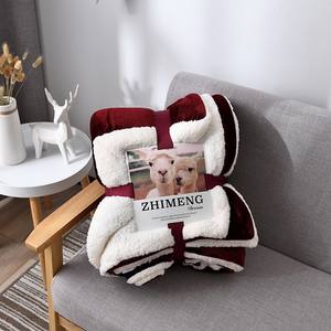 Ventes en gros de couvertures en polaire sherpa, taille pour lit, épaisses et chaudes, douces et moelleuses, couverture en peluche pour l'hiver - Product Image 6