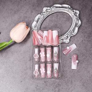 En gros 24Pcs Français Dessin Animé Rose Long Cercueil ABS <span class=keywords><strong>Ongles</strong></span> Mignon Lime À <span class=keywords><strong>Ongles</strong></span> Boîte <span class=keywords><strong>D</strong></span>'emballage pour Doigt Application <span class=keywords><strong>Prix</strong></span> Usine - Product Image 5