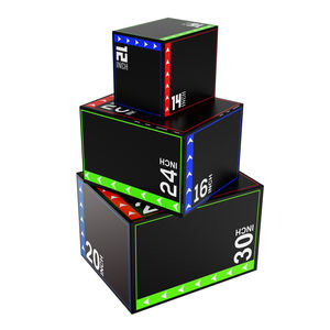 Caja de Salto 3 en 1 con Núcleo de Espuma de PVC y EPE Estable para Entrenamiento de Agilidad, Caja Pliométrica de Triple Altura para Gimnasio y Uso Doméstico - Product Image 1