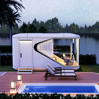 Module préfabriqué de fabrication industrielle avec extérieur personnalisé pour projet touristique, lodge de glamping, maison capsule spatiale moderne de luxe haut de gamme