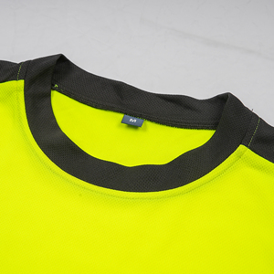 T-shirts de travail de sécurité à <span class=keywords><strong>haute</strong></span> <span class=keywords><strong>visibilité</strong></span> EN ISO 20471 Classe 1, 100% polyester, maille nid d'abeille, logo personnalisé - Product Image 3