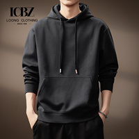 Sweat à capuche pour homme, nouvelle mode automne-hiver, coupe ample décontractée, tissé, manches longues, couleur unie, ODM