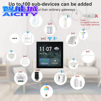 Module de rideau intelligent Sheng Qiong 4 pouces, système de passerelle ZigBee, interrupteur variateur intelligent, panneau mural, Smart Life 10A, Alexa Google Home
