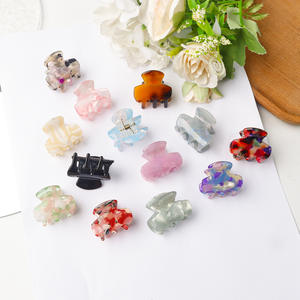 批发迷你3.5厘米夏季发爪夹彩色醋酸纤维素发饰女性时尚迷你发爪 - Product Image 4