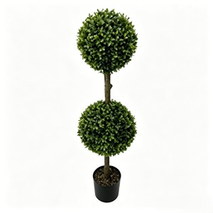 Modern Neat Stylized Dual Sphere Foliage Ring with waterproof woven <b>edge</b> for <b>garden</b> corridor plaza indoor outdoor - Product Image 1