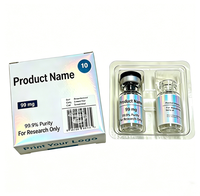 Étiquettes personnalisées pour flacons d'emballage pharmaceutique, boîte pliable en papier pour médicaments peptidiques de 3 ml avec plateau en plastique