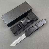 Couteau de poche à manche en alliage de zinc, lame en acier inoxydable 8Cr14MOV, couteau pliant tactique de survie et d'autodéfense pour hommes